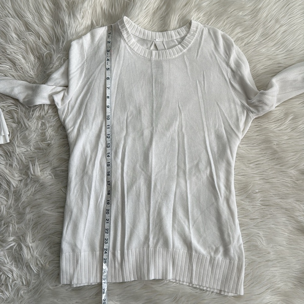 Lululemon Sincerely Yours White Sweater Size 8 - Picture 12 of 12